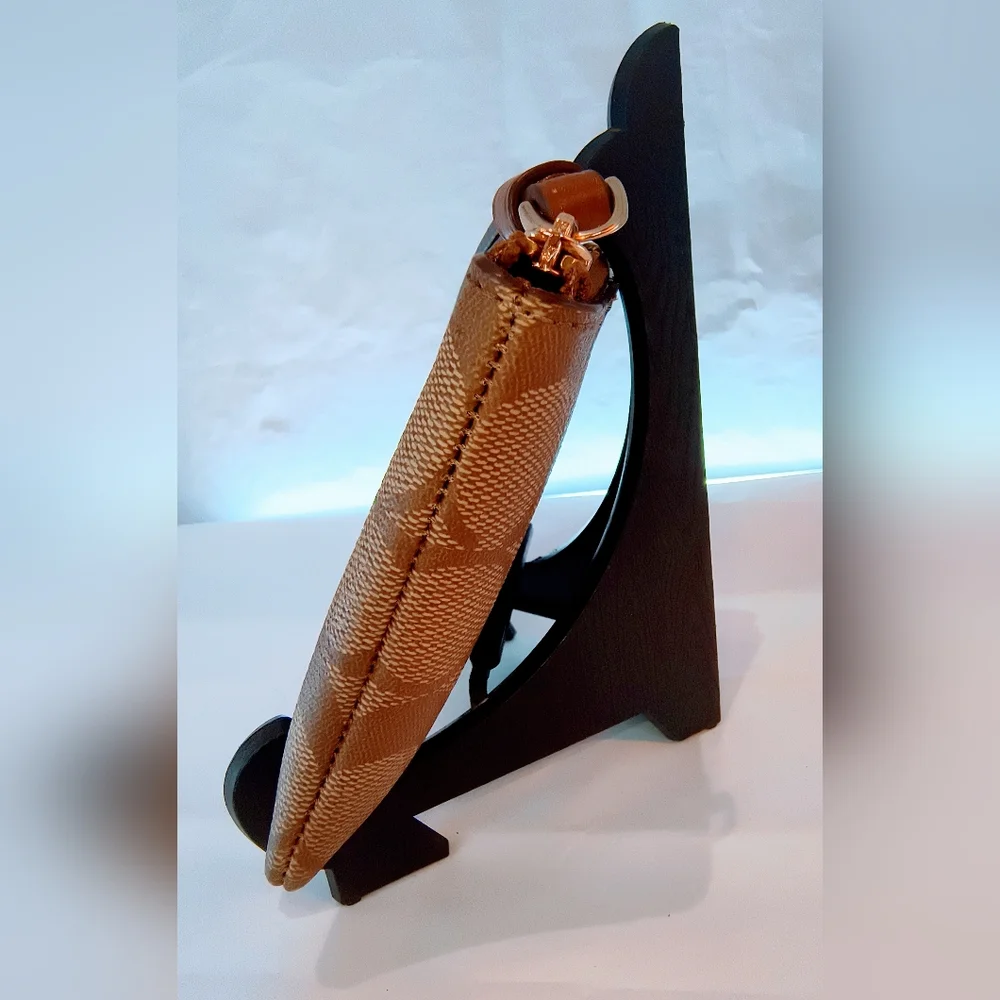 NWT COACH Corner Zip Wristlet in Signature Canvas, Khaki &Saddle Brown, F58035 - Picture 4 of 14
